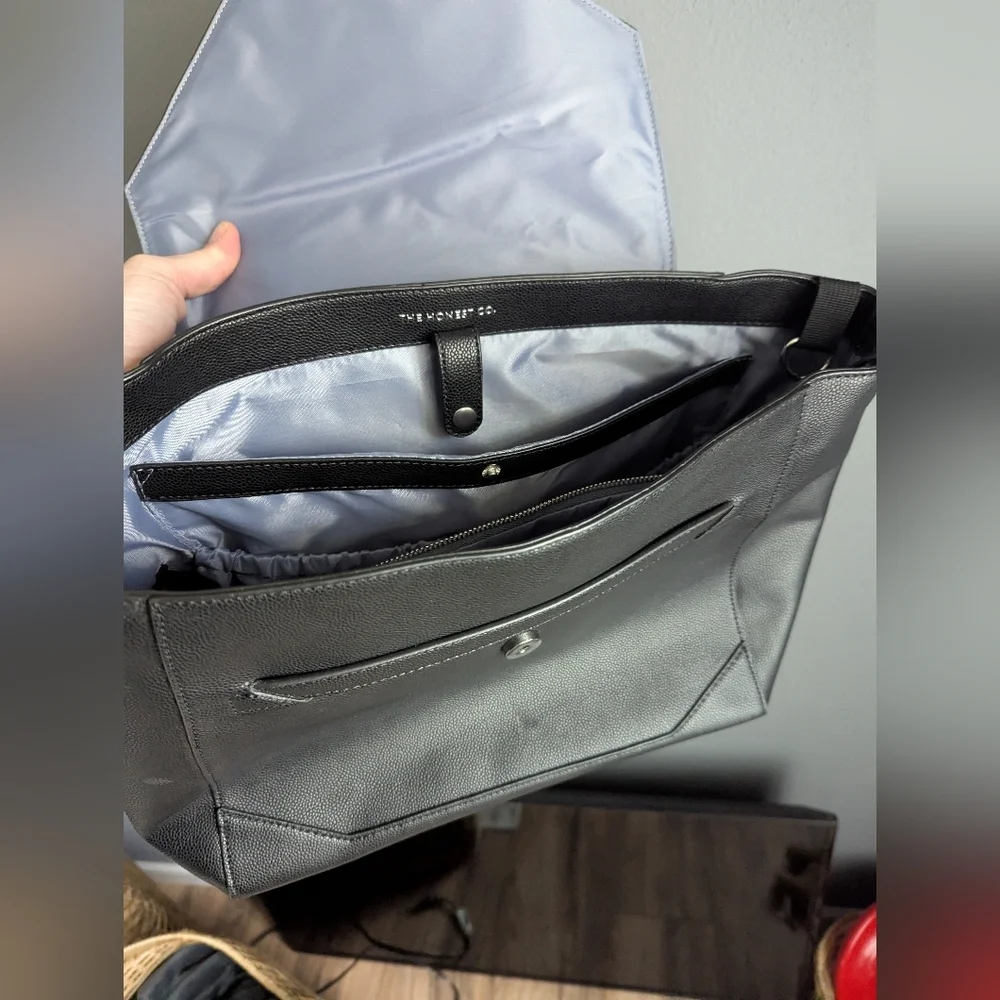 The Honest Company Black Backpack. Adjustable Straps. Diaper Backpack.